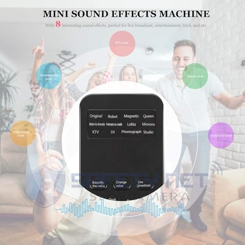 Image of SAFETYNET Voice Changer | Mini Voice Changer Sound Effects Machine Audio Card Sound Changer Plug & Play 8 Sound Effects for Live Streaming Online Chatting Singing for Smartphone Tablet PC