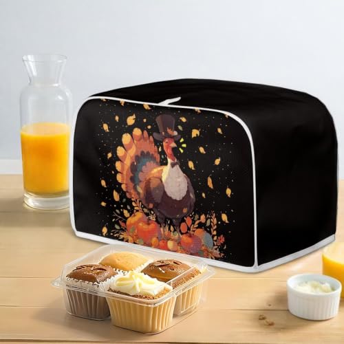 Image of Maple Leaf Turkey 2 Slice Toaster Cover Thankisgiving Decor