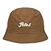 Mens Bucket Hat Jesus Christian Embroidered Washed Cotton Classic Bucket Hat Khaki