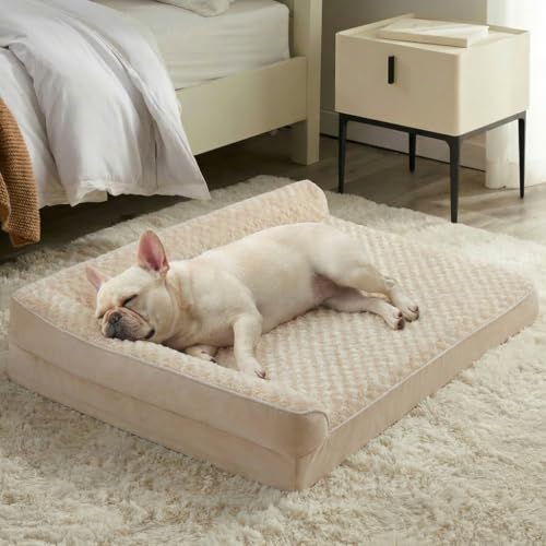 BFPETHOME Orthopedic Dog Beds for Large Dogs-Waterproof Sofa Dog Bed with Removable Washable Cover, Big Pet Bed with Waterproof Lining and Nonskid Bottom,Pet Bed for Large Dogs