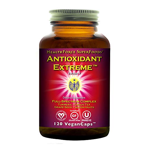 HealthForce SuperFoods Antioxidant Extreme - 120 Vegan Capsules - All Natural Turmeric Root