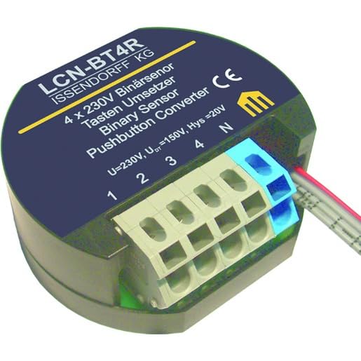 Convertisseur de clé entrée binaire 4x 230V boîtier encastré domotique