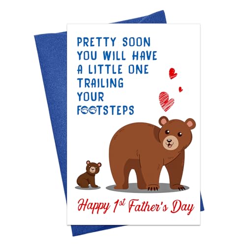 Happy 1st Fathers Day Gift Card for Dad from Bump Funny First Fat...