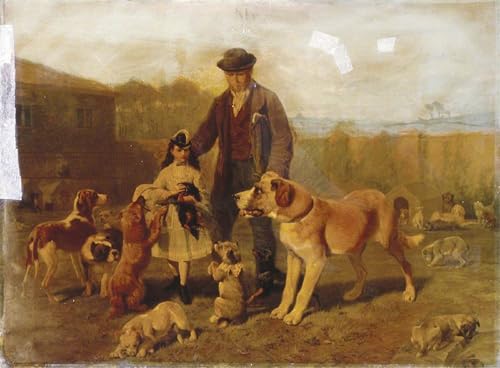 Impression sur toile le refuge des chiens par John Charles Dollman | Peinture moderne 60x90