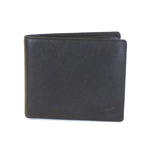 HGL Men's Wallet Horizontal Genuine Leather Black 9759 Secret Compartment New