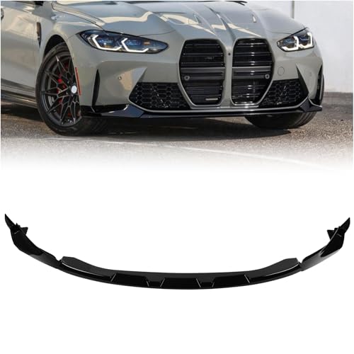 Front Bumper Lip Compatible with 2021-2026 BMW G80 M3 G82 G83 M4, Gloss Black MP-Style Air Splitter Chin Body Kit