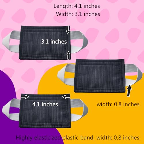 Image of Baby Proof Door Silencer & Cloth Latch Cover, Quiet Close Anti-Slam Pads to Prevent Slamming and Accidental Locking, for Nursery and Toddler Safety (3, Dark Gray, 4.1 * 3.1 inches)