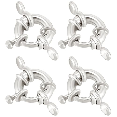 Beebeecraft 1 Caja De 10 Cierres De Resorte Redondos 925 Cierres De Langosta Chapados En Plata De Ley Con Anillos De Cierre Conectores De Eslabones Para Collares Dijes Gatillo Abierto Accesorios