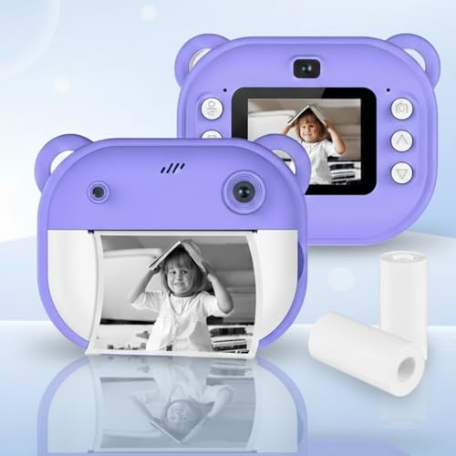 Image of Instant Print Camera for Kids | 1080P HD Digital Video Camera with Built-in Printer Includes 2 Print Rolls, Fun Learning Toy for Kids | Print Photos & Record Videos