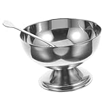 Coupe à dessert en acier inoxydable - cette coupe à dessert décorative peut être posée sur la table en toute sécurité, pratique et pratique à utiliser, saladier de cuisine