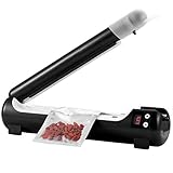 Dessports 8.2 Inch Impulse Heat Sealer for Plastic Bags Portable Capper Manual Poly Cellophane Bag Heated Sealing Closer for Cookies Cereal Snack Food Saver Storage with 5mm Seal Width