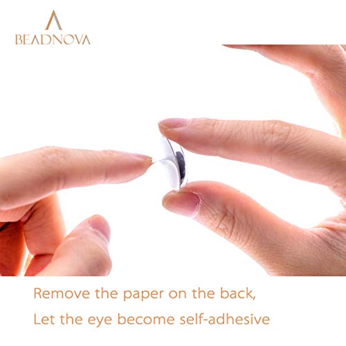 beadnova black wiggle googly eyes wobbly eyes with self adhesive sticker for diy craft scrapbooking 20mm 200pcs