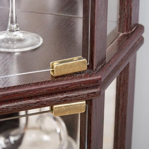 Curiocornercabinetlightedglassdisplaycabinettemperedglassdoorandshelvecornerdisplaycabinetincluedbulbcuriocabinetrackforlivingroomdarkcherry165l165w70h Urban Country Home Decor Curio corner cabinet lighted glass display cabinet tempered glass door and shelve corner display cabinet inclued bulb curio cabinet rack for living room dark cherry 165l 165w 70h urban country home decor