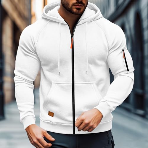 Tactical Hoodies for Men Military Full Zip Pullover Cargo Hoodie Jacket Fleece Vintage Hooded Sweatshirt with Pockets2