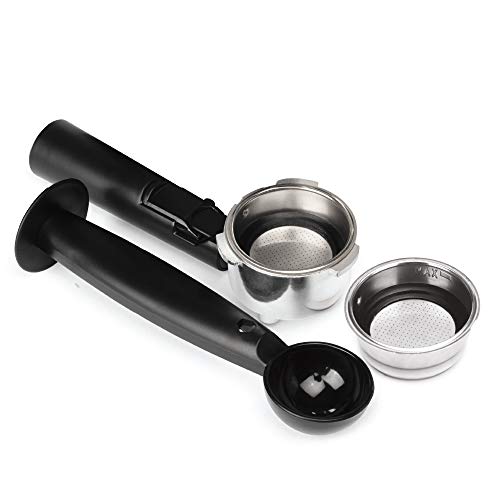 All In One Barista Bundle Set, 7 Piece Espresso Machine, Cappuccino Maker, Professional Coffee And Latte Machine With Milk Frother And Small Espresso Grinder, 1350W, (Red) #TOP7