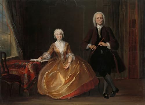 Cuadro en Lienzo de Cornelis Troost para Oficina Pintura Famosa Decorativa 60x90cm