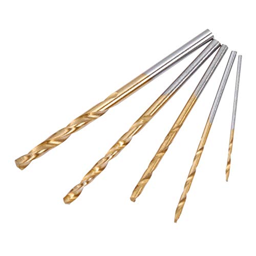 NUODITOS Bohrer High Speed ​​Steel Drill Set Titanium Coated Drill-Werkzeug-Qualitäts-Energien-Werkzeug 1/1,5/2 / 2,5/3 mm Cover