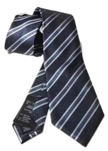 VIVESMAR Cravate variée en soie pour Zegna Homme, originale fabriquée en Italie avec motif à rayures