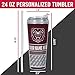 Rico Industries NCAA Missouri State Bears Standard 24oz Personalized Tumbler W/Hinged Lid - Team Colored Travel Tumbler - Keeps Drinks Cold or Hot