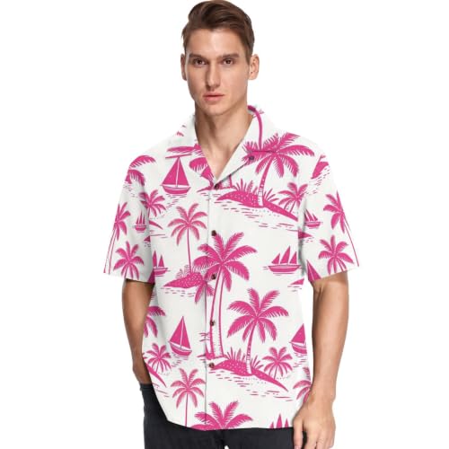 Chemise hawaïenne homme manches courtes style décontracté pour look Preppy Coastal
