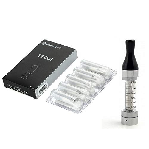 Kangertech - Eco Paquete - 1 Clearomiseur T2 + 5 interruptores y resistencias de 1,8 ohm - Sin Tabaco - Sin Nicotina