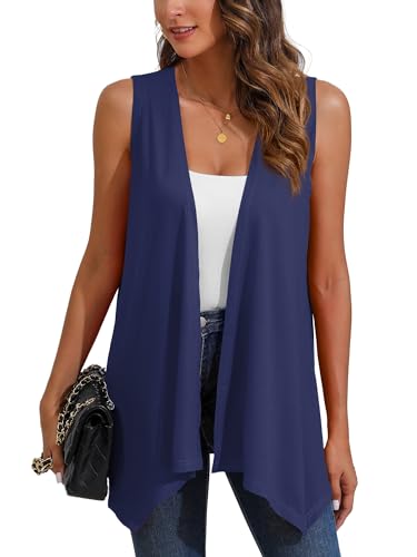 Image of Women's Lightweight Open Front Cardigans Casual Soft Drape Spring Summer Fall Cardigan S-3XL