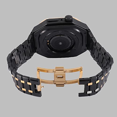 Kit de modification Apple Watch antichoc armure en acier inoxydable et agate