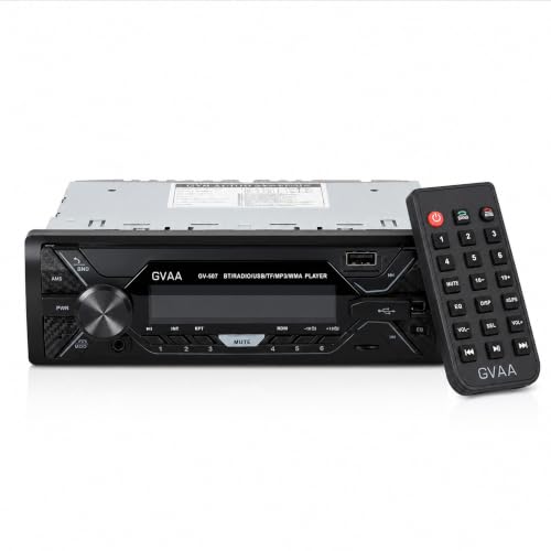 Image of AUTO SNAP GVAA Single DIN Car Stereo MP3 Player with USB, AUX, FM Radio, Bluetooth, Hands-Free Calling & Digital Display | Car Music System with Easy Controls with App 507