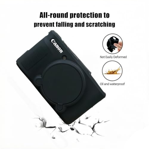 Funda Silicona para Canon PowerShot SX740 HS Negra miniatura 2