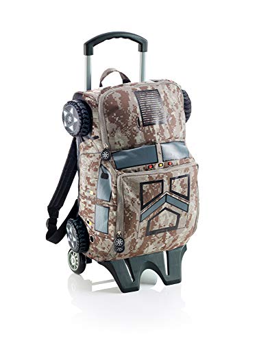 Miquelrius: Mochila Grande Poliéster Con Carro Cierres Cremallera Camuflaje Cars