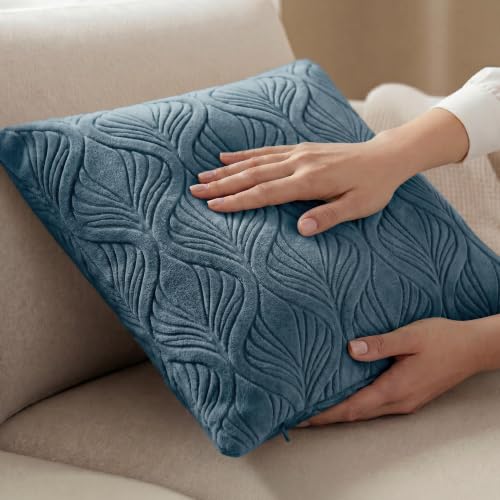 Image of Yellow Weaves Jacquard Cushion Covers | Sofa Cushion Covers | Throw Pillow Cover for Sofa, Couch, Living Room| Removable & Washable | 16x16 Inches, 1 Piece (Teal Blue)