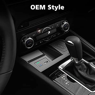 شاحن سيارة لاسلكي لملحقات وحدة التحكم المركزية Mazda CX5 CX-5 2017-2025، وسادة شحن الهاتف اللاسلكي لـ Mazda CX5 2017 2018 2019 2020 2021 2022 2023 2024 2025