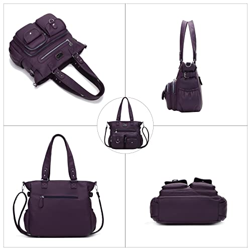 Image of KL928 Large Purses for Women Shoulder Bag Tote Handbags Stylish Vegan Leather Hobo Bags Ladies, A-Black-4 | Large