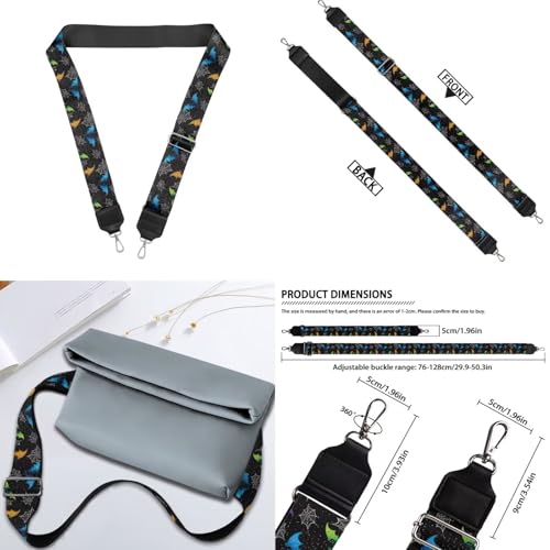 Image of Jeiento Replacement Shoulder Strap,2 Piece Set Guitar Style Handbag Crossbody Strap Adjustable Guitar Straps for Women Girls