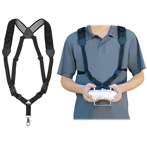 USA Gear RC Drone Neck Harness Strap with Adjustable Lanyard Design , Black