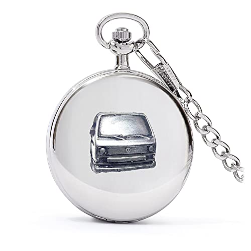 Montre gousset à quartz homme Type 25 Van boîtier argent poli Ref304A