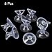 MECCANIXITY Bulb Changers, Suction Cup Light Lamp Replacing Tools for GU10 MR16 Bulbs, Clear PVC, Pack of 8