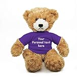 Plushland Beige Brandon Teddy Bear 12 Inch, Stuffed Animal Personalized Gift - Custom Text on Shirt-...