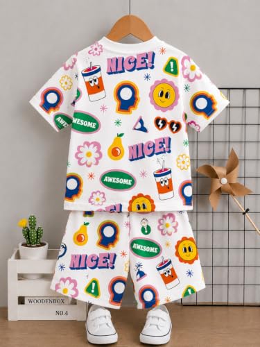Image of THIIYA KIDS Boys Cotton Co-Ord Set | Printed T-Shirt & Shorts | Soft Comfortable Summer Wear for Kids