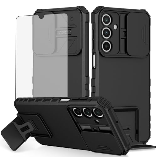 Coque Samsung A36 5G Asuwish avec protège-écran verre trempé et cache caméra coulissant