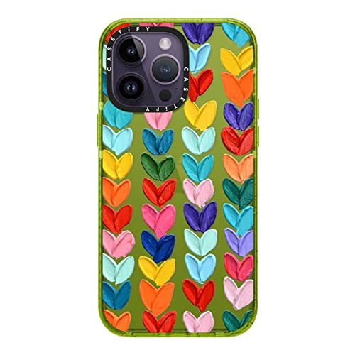 Coque iPhone 14 Pro Max CASETiFY antichoc motif cœur vert