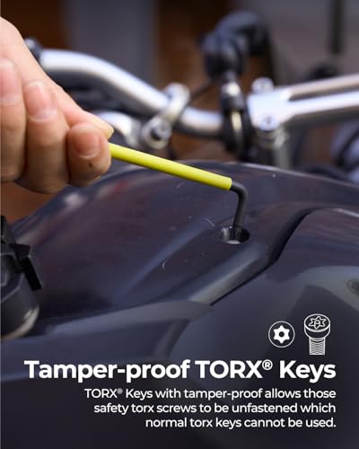 Image of toolant Torx Wrench Set 13pcs(T6-T50),Extra Long Arm Security Metirc Star Wrench Set, Crafted Torx Key Set with Color Coded Sleeves for Furniture Assembly, Bicycle Maintenance, Household DIY