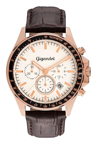 Montre Gigandet Homme quartz japonais en cuir : l'excellence horlogère