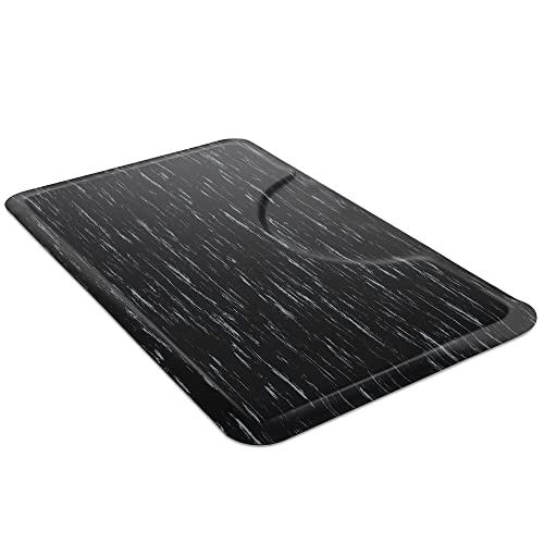 Image of Saloniture 3 ft. x 5 ft. Salon & Barber Shop Chair Anti-Fatigue Floor Mat - Marble Rectangle - 1 /2 in. Thick