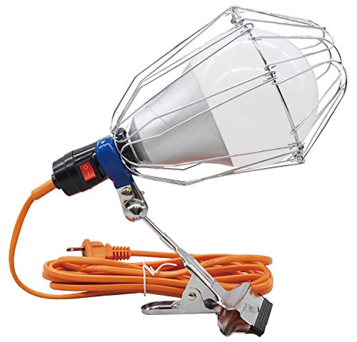 ウイングエース LED電球付 屋内用クリップランプ ビッグルミネ 5mコード LA-3005-LED