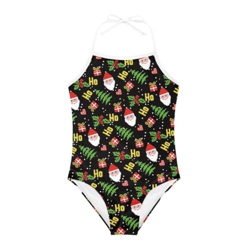Image of Christmas Girls One-Piece Swimsuits Beach Halter Swimwear Bathing Suit for 3-10 Years