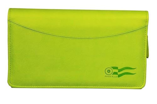 Image of Sukeshcraft Multiple Cheque Book Holder | Original PU Holds Upto 8 Cheque Books (PU -Light Green)