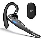 NK Wireless Bluetooth Cuffie 5.0 - Auricolare a mani libere, Microfono, Clear Voice Pickup, Batteria 100 mAh; Leggero, Custodia per il trasporto inclusa,Per affari, ufficio, negozio - iPhone e Android