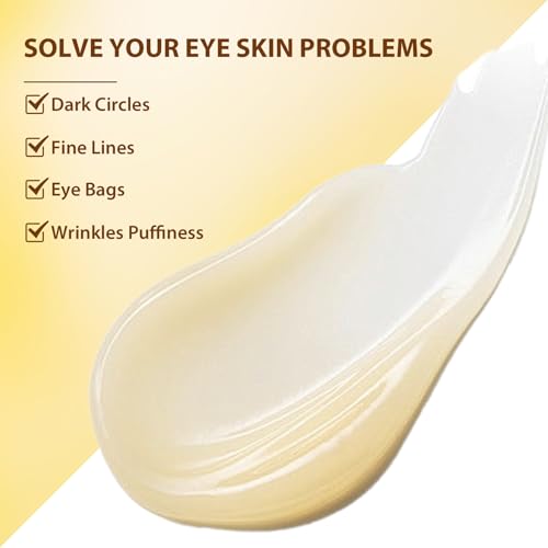 Soulight Eye Serum with 5% Caffeine, Retinol, Niacinamide & Hyaluronic Acid - Anti-Aging Treatment Eye Balms for Dark Circles, Puffiness, Wrinkles & Bags - Under Eye Brightening & Firming Cream