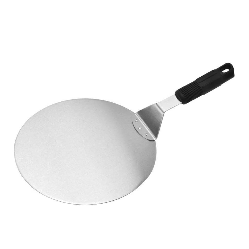 Pelle à pizza en acier inoxydable ronde avec manche pour four et gâteau